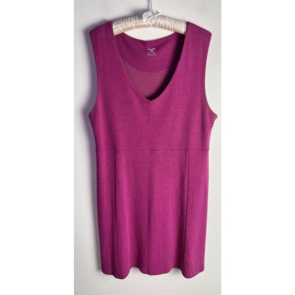 Horny Toad Womens Stretchy V-Neck Sleeveless Dress In Boysenberry Size XL - Picture 1 of 7